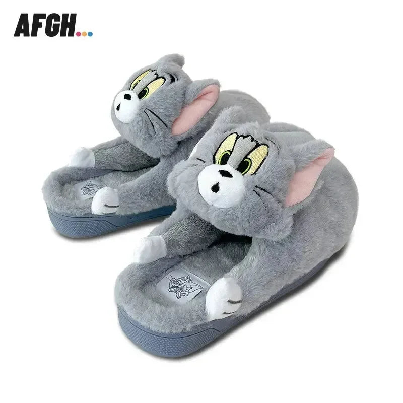 Tom Cat Burglar Plush Slippers - Bear Hugs