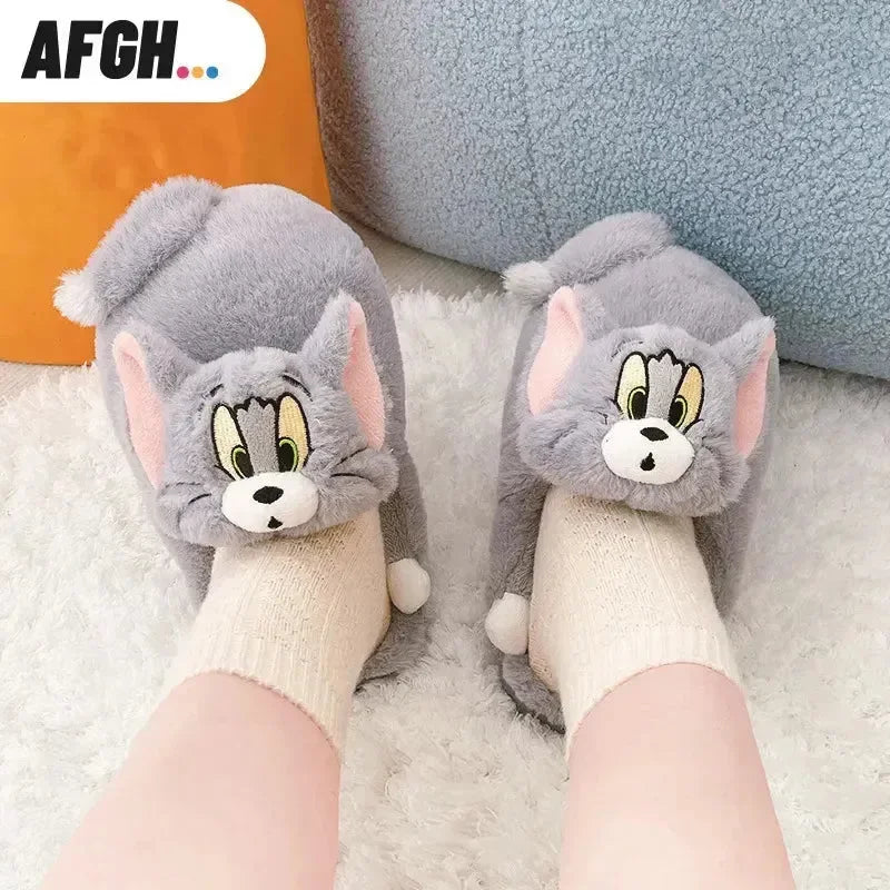 Tom Cat Burglar Plush Slippers - Bear Hugs