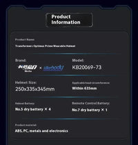 Transformers Optimus Prime Voice Controlled Helmet - Bear Hugs