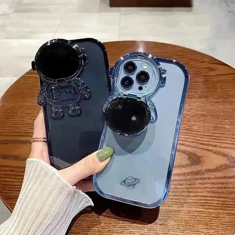 Transparent Astronaut Fashion Case (For iPhone) - Bear Hugs