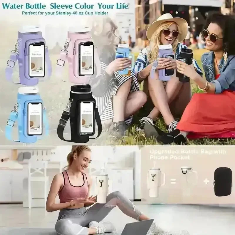 Transparent Pocket Neoprene Bag (For Stanley 40 oz) - Bear Hugs