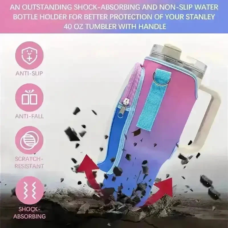 Transparent Pocket Neoprene Bag (For Stanley 40 oz) - Bear Hugs