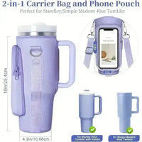 Transparent Pocket Neoprene Bag (For Stanley 40 oz) - Bear Hugs