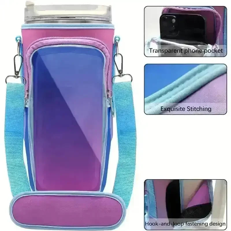 Transparent Pocket Neoprene Bag (For Stanley 40 oz) - Bear Hugs