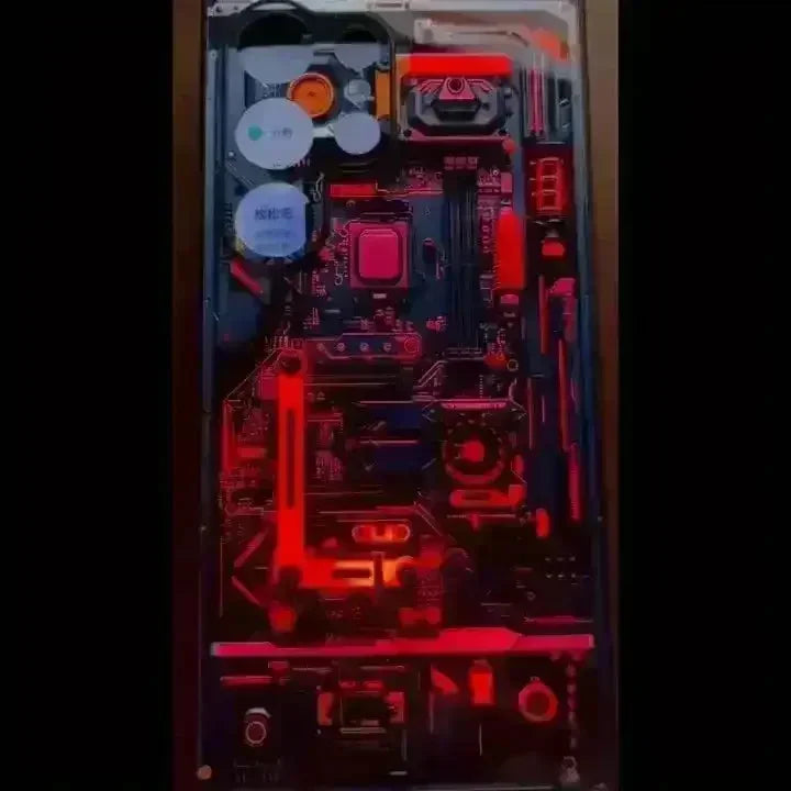 Transparent Sci-Fi Glowing Smart Cover (For Samsung) - Bear Hugs