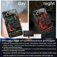Transparent Sci-Fi Glowing Smart Cover (For Samsung) - Bear Hugs