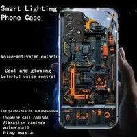 Transparent Sci-Fi Glowing Smart Cover (For Samsung) - Bear Hugs