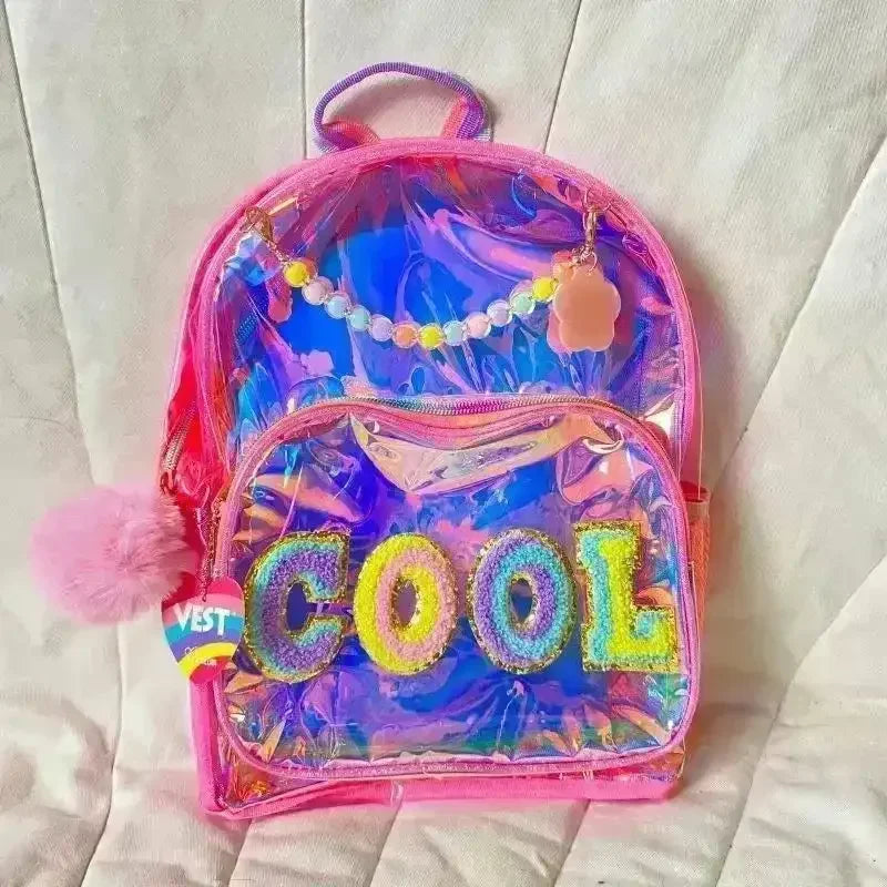 Trendy Holographic Backpack - Bear Hugs
