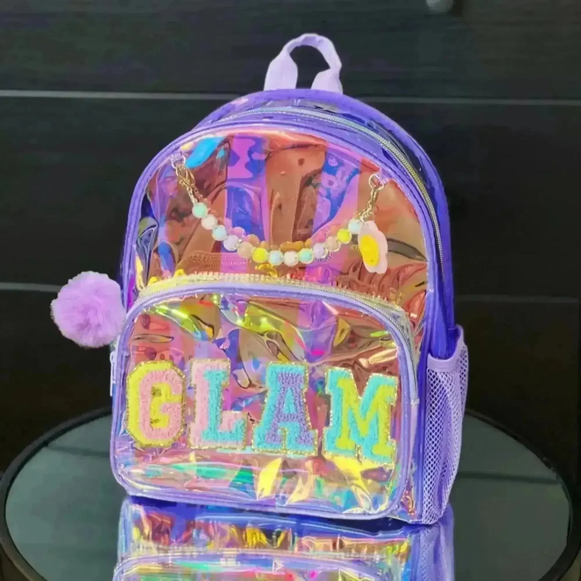 Trendy Holographic Backpack - Bear Hugs