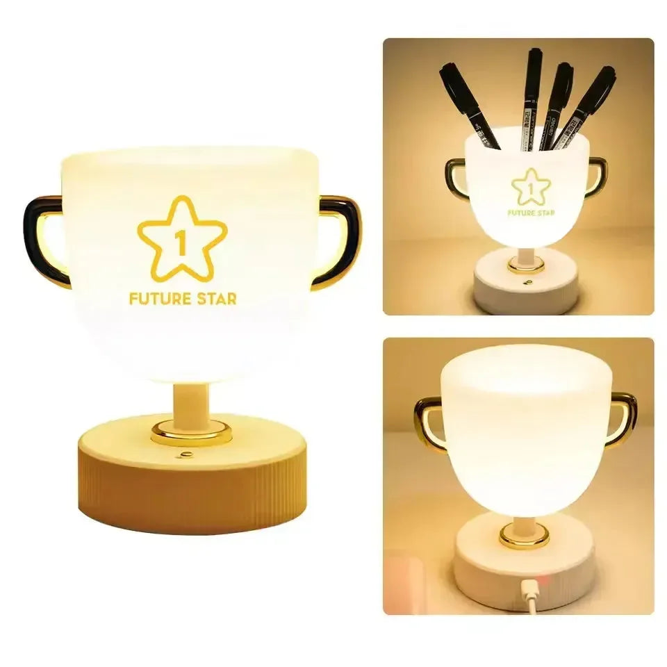 Trophy Triumph Night Light & Pen Holder - Bear Hugs