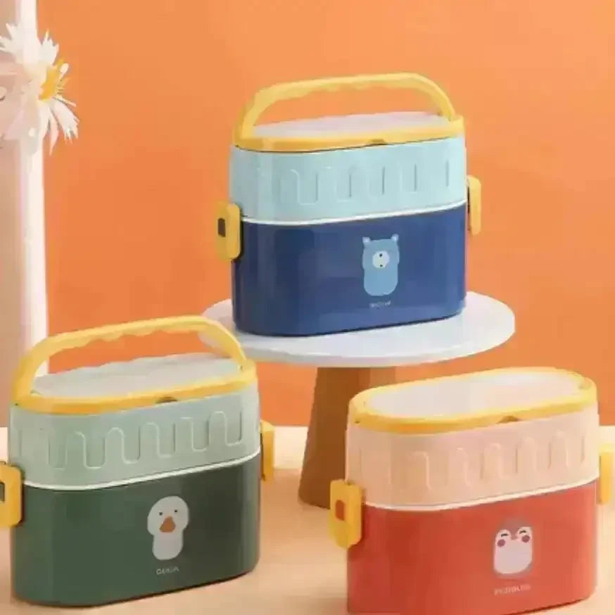 Two Tier Air Tight Lunch Box - Bear Hugs
