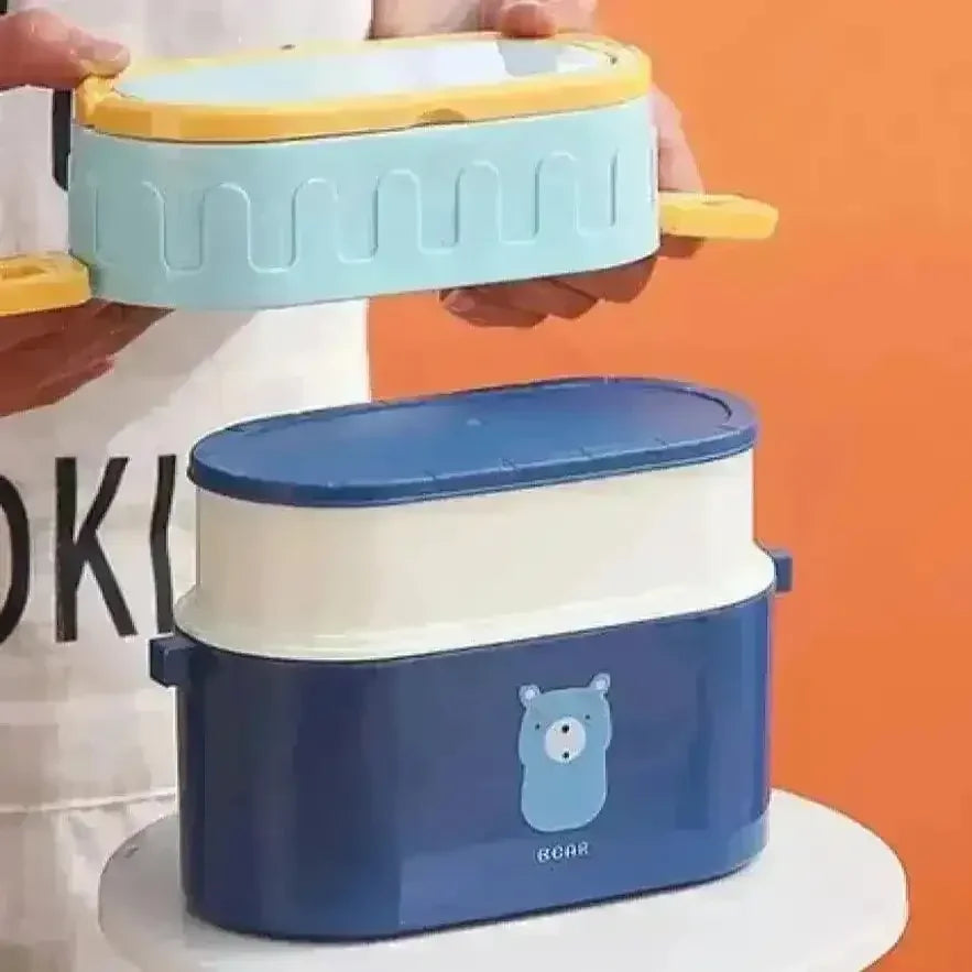 Two Tier Air Tight Lunch Box - Bear Hugs