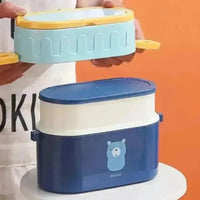 Two Tier Air Tight Lunch Box - Bear Hugs