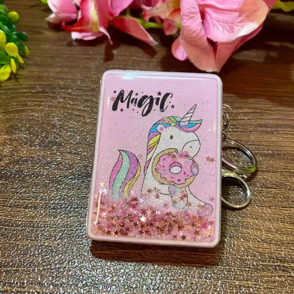 Unicorn Dreams Glitter Mirror Keychain - Bear Hugs