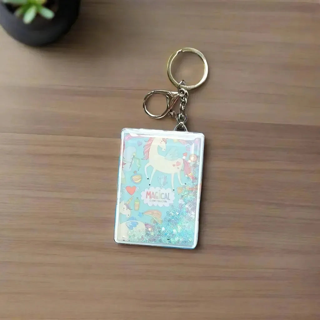 Unicorn Dreams Glitter Mirror Keychain - Bear Hugs