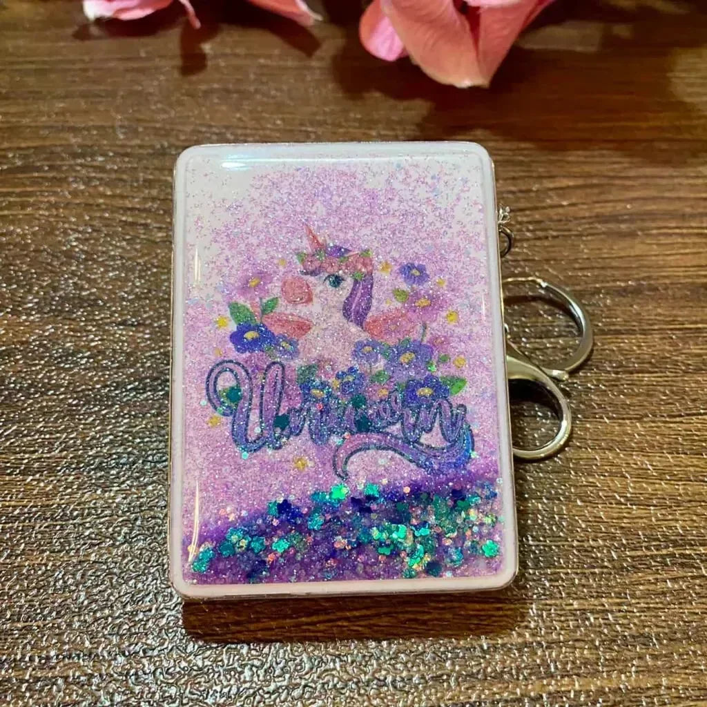 Unicorn Dreams Glitter Mirror Keychain - Bear Hugs