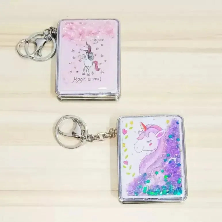 Unicorn Dreams Glitter Mirror Keychain - Bear Hugs