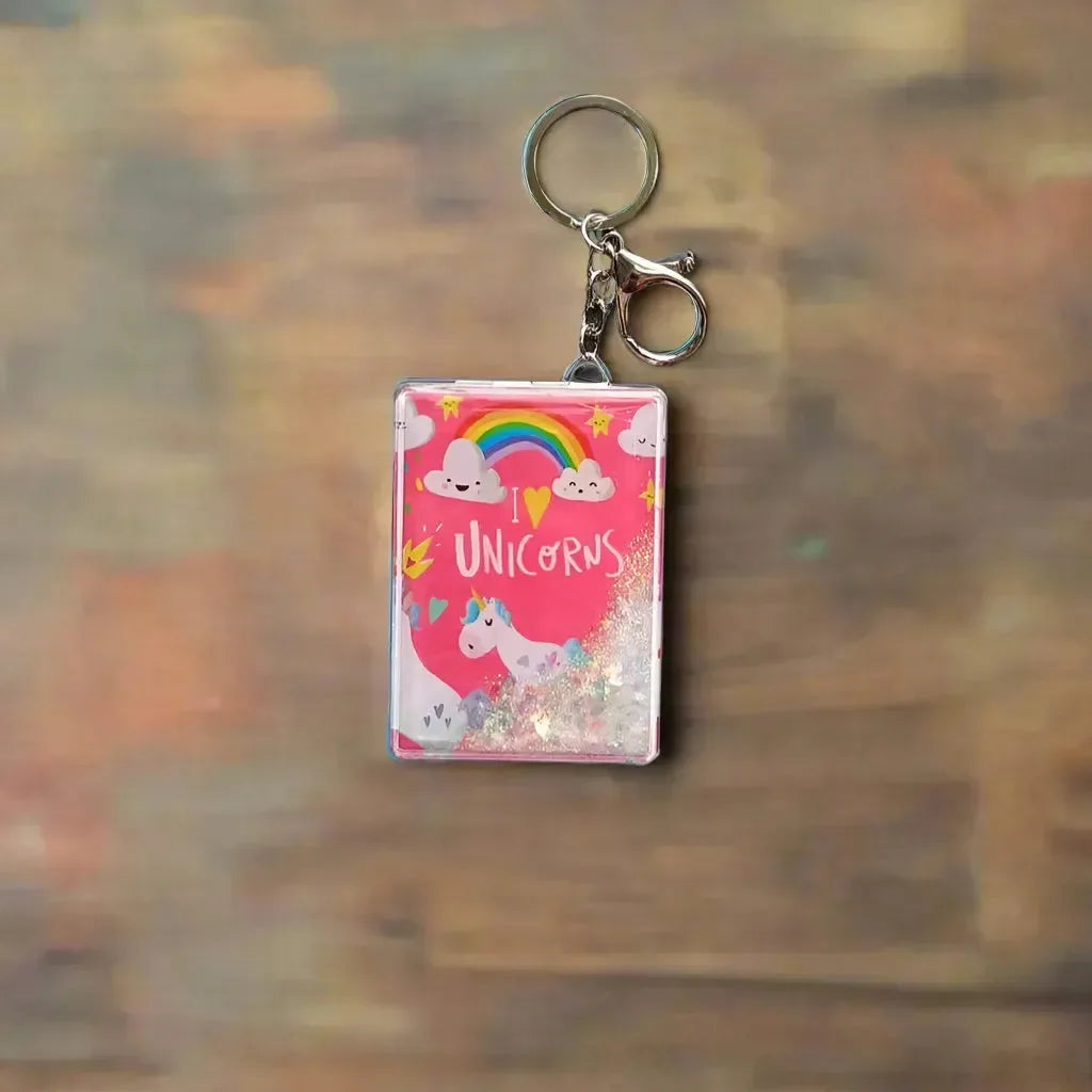 Unicorn Dreams Glitter Mirror Keychain - Bear Hugs