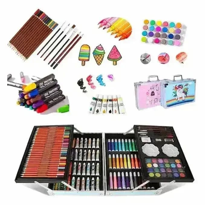 Unicorn Themed Art Suitcase (145 Pcs) - Bear Hugs