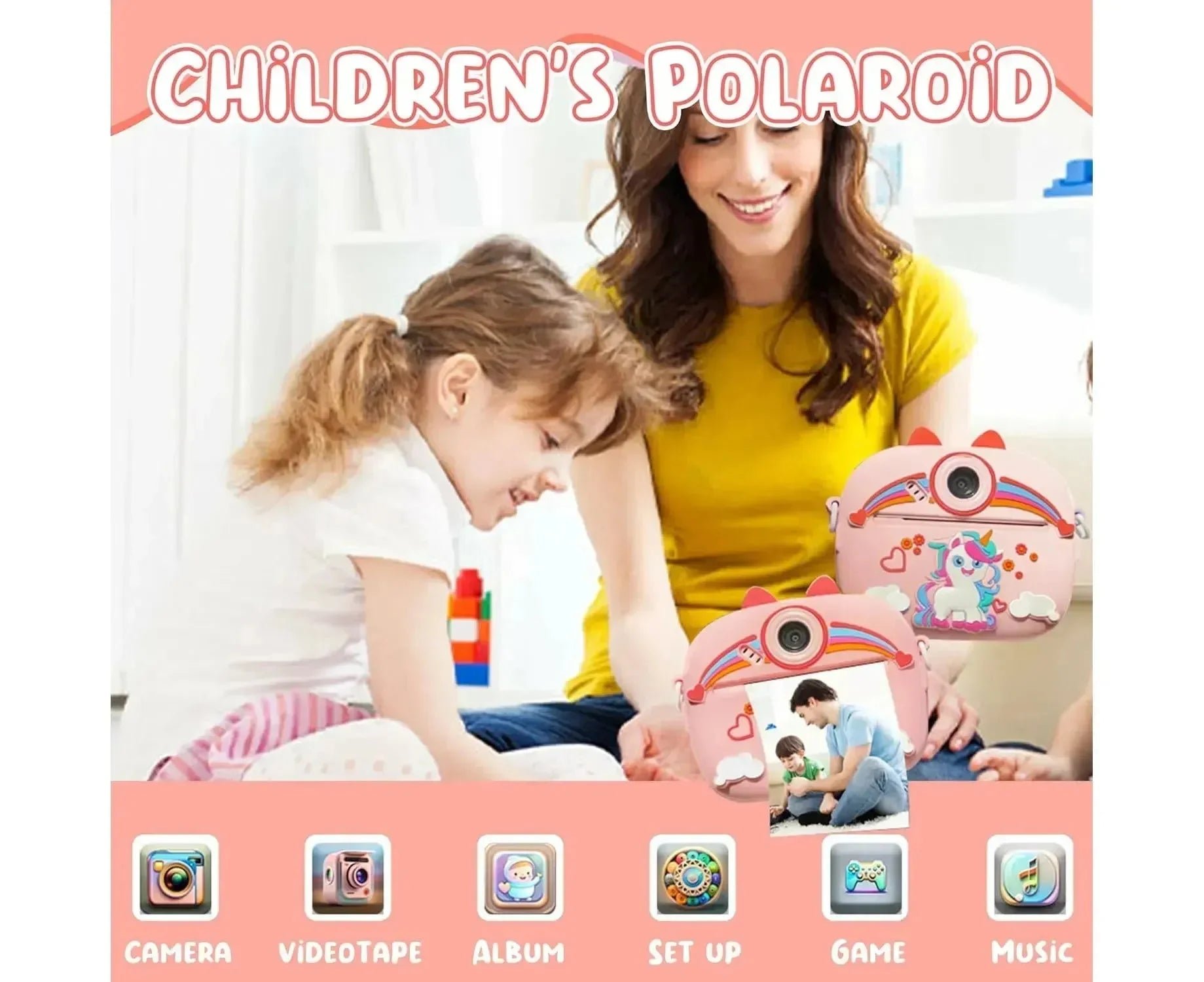 Unicorn Vision Instant Print Kids Camera - Bear Hugs