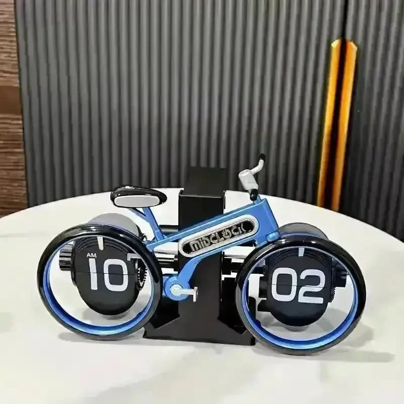 Unique Bicycle-Shaped Flip Clock - Bear Hugs