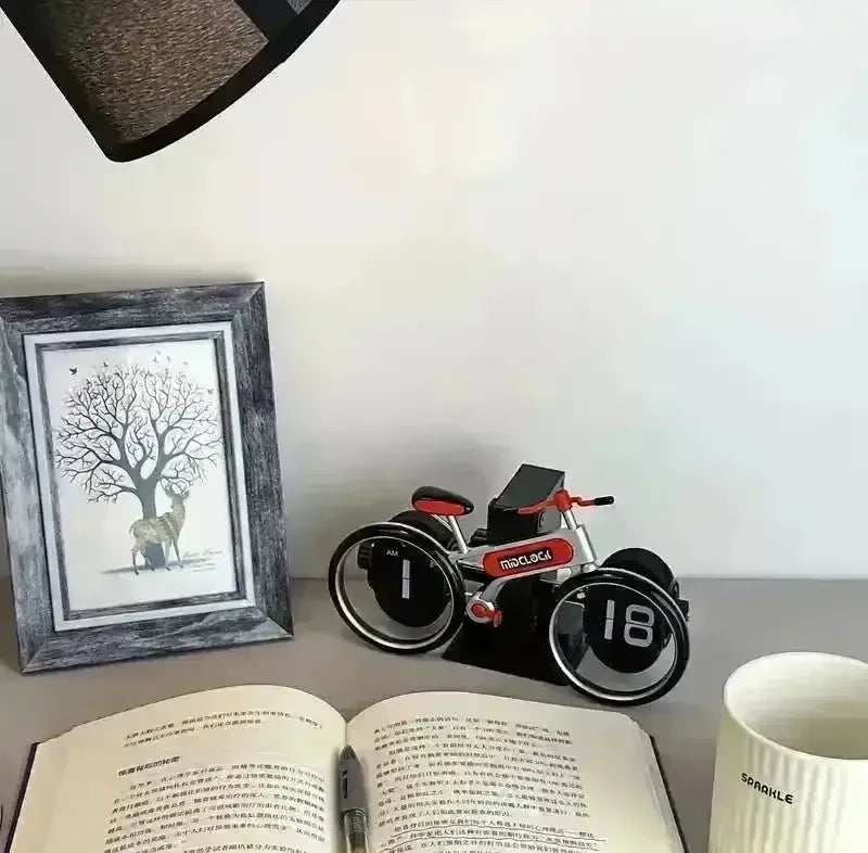 Unique Bicycle-Shaped Flip Clock - Bear Hugs