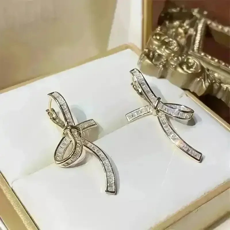 Unique Hollow Bow Stud Earrings - Bear Hugs