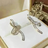 Unique Hollow Bow Stud Earrings - Bear Hugs