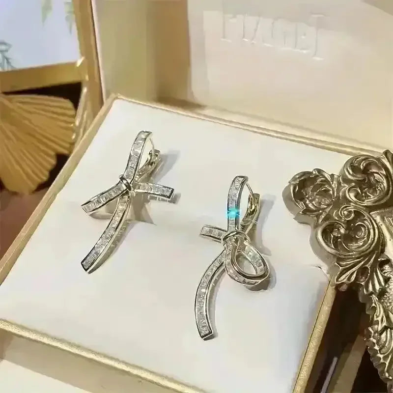 Unique Hollow Bow Stud Earrings - Bear Hugs