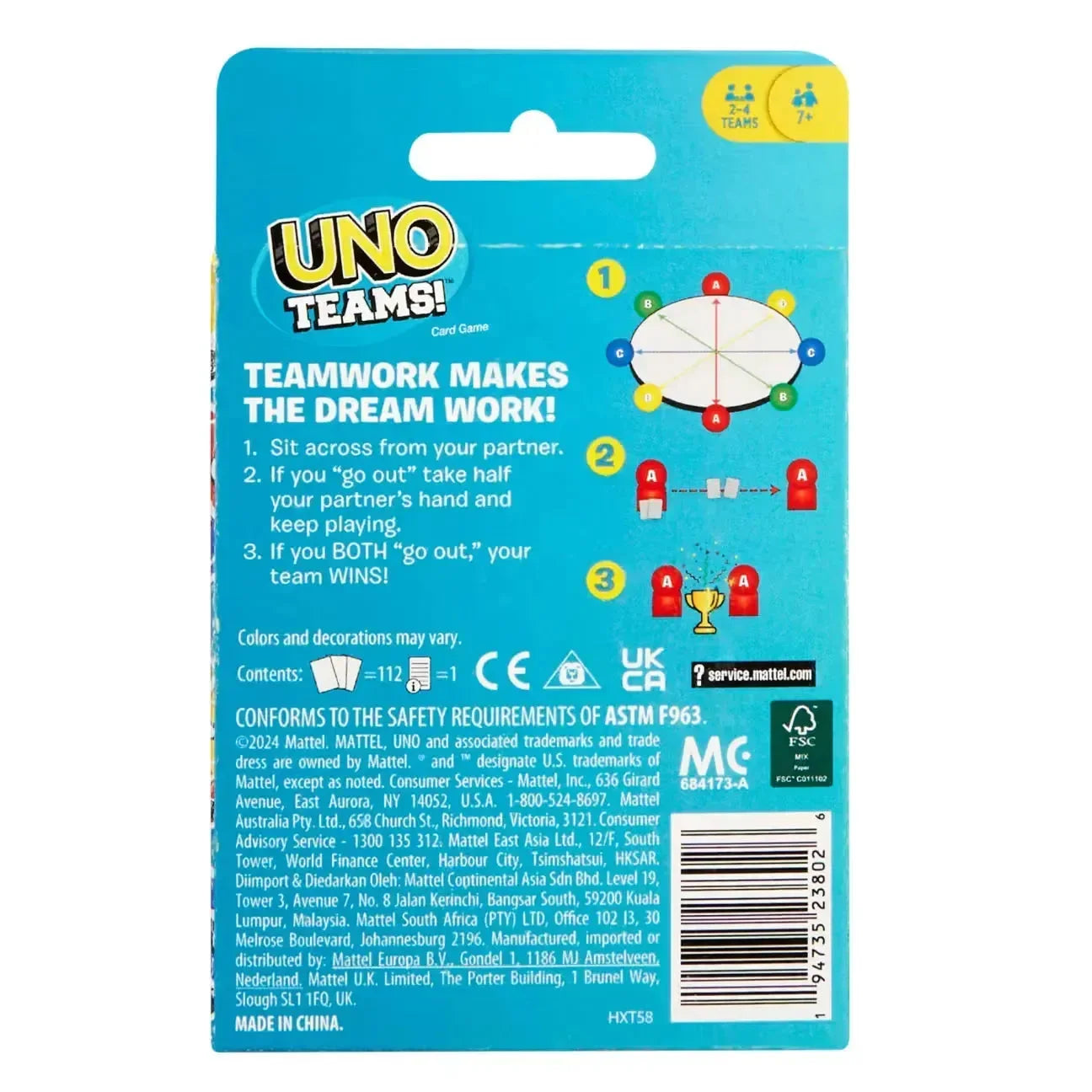 UNO Teams Card Game - Bear Hugs