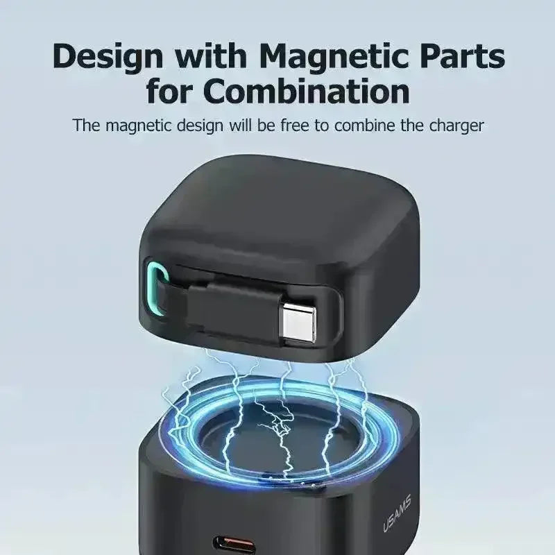 USAMS Magnetic 35W GaN Charger - Bear Hugs