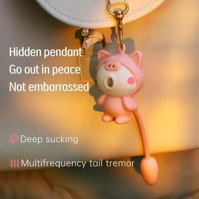 Vibrating Cat Silicon Keychain Massager - Bear Hugs