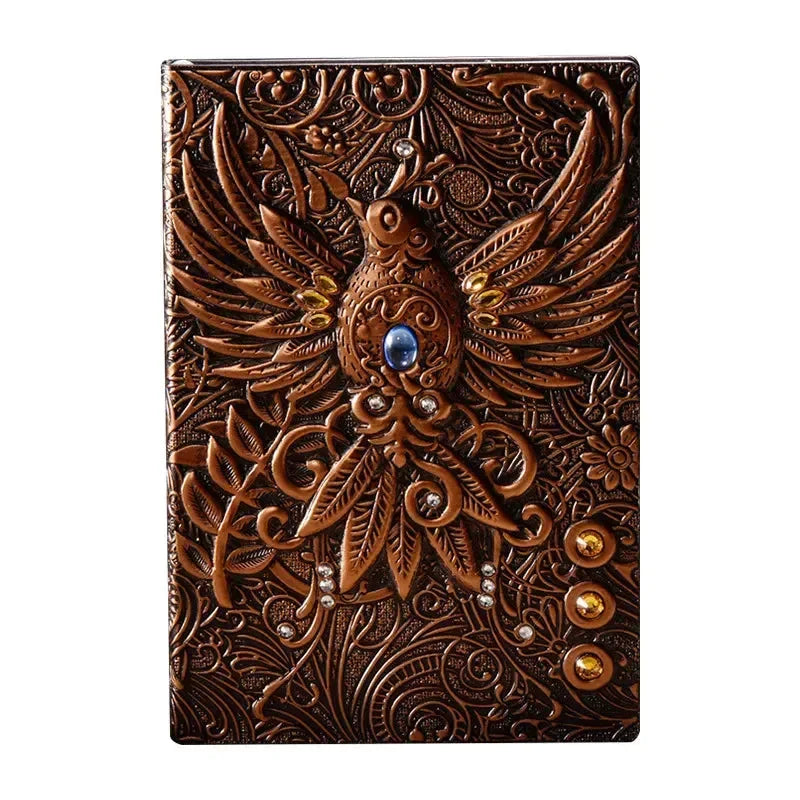 Vintage 3D Phoenix Embossed Notebook - Bear Hugs