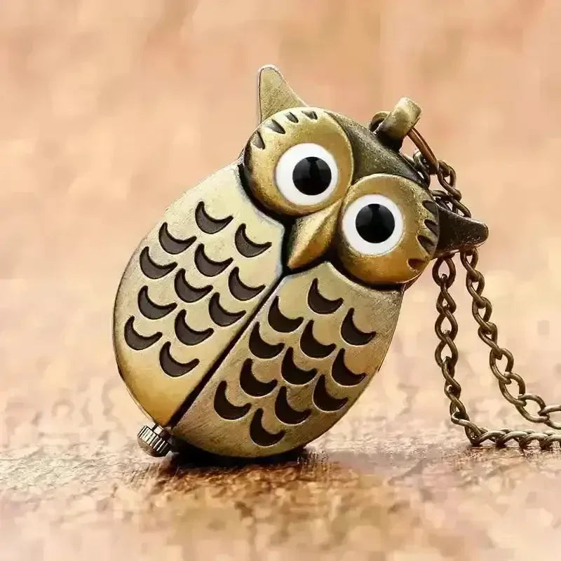 Vintage Mini Night Owl Pocket Watch - Bear Hugs