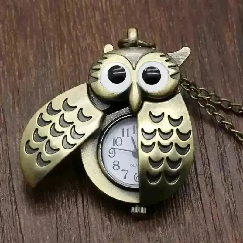 Vintage Mini Night Owl Pocket Watch - Bear Hugs