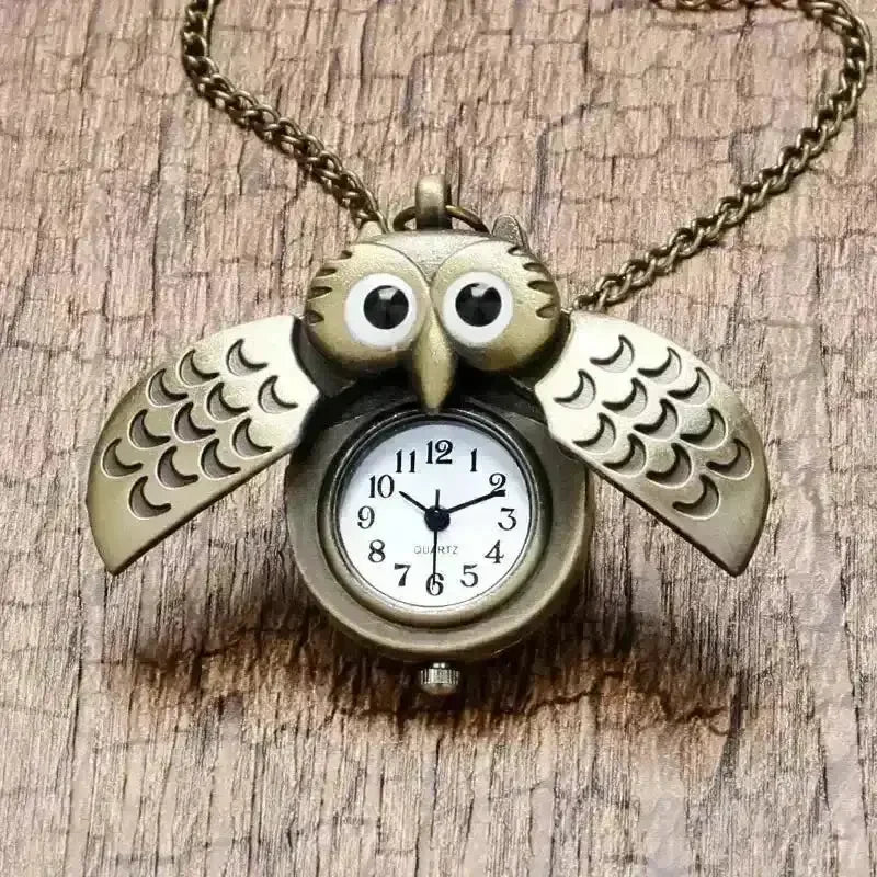 Vintage Mini Night Owl Pocket Watch - Bear Hugs