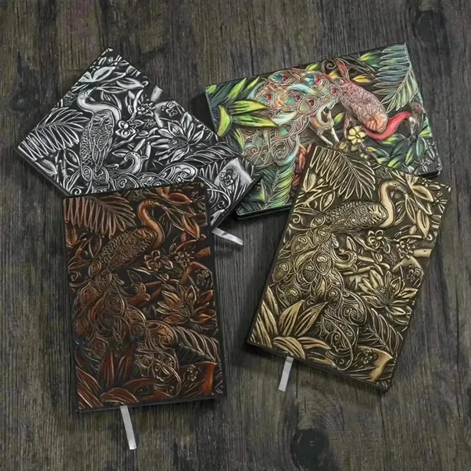 Vintage Peacock 3D Notebook - Bear Hugs