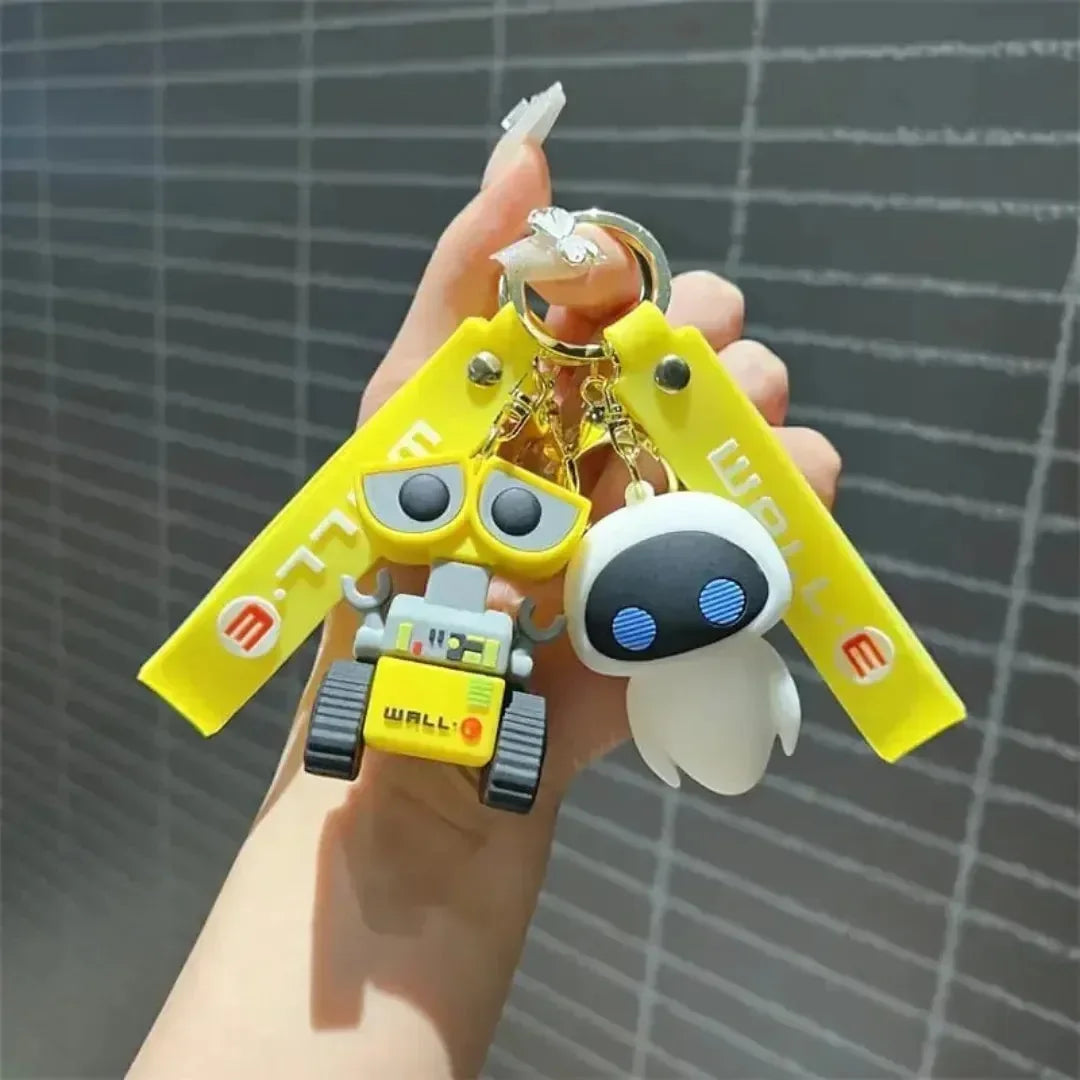 Wall-E And Eve 3D Keychain - Bear Hugs
