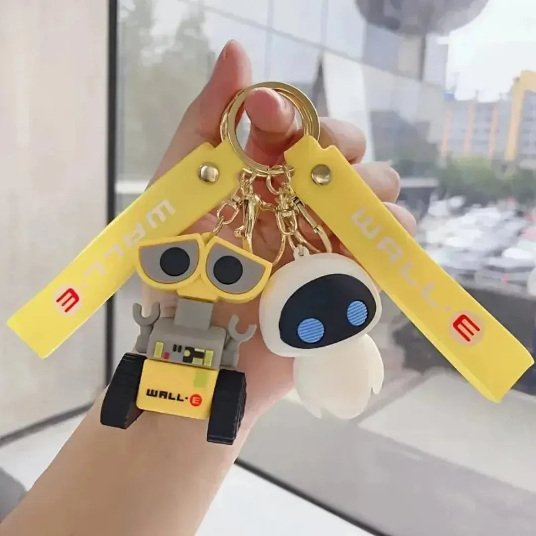 Wall-E And Eve 3D Keychain - Bear Hugs