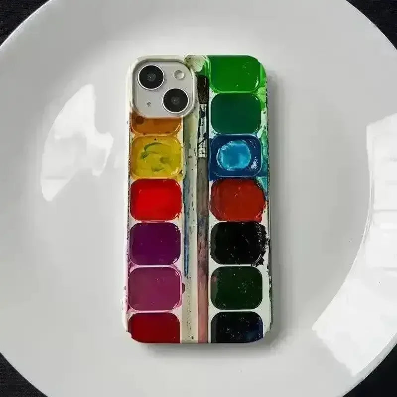 Watercolor Palette Art Cover (For iPhones) - Bear Hugs