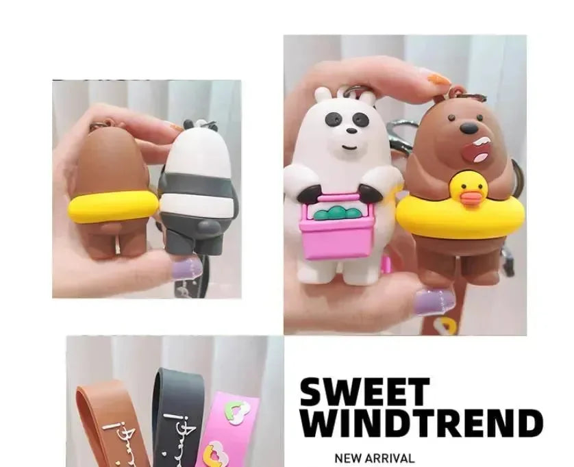 We Bare Bears Stack 3D Keychain - Bear Hugs