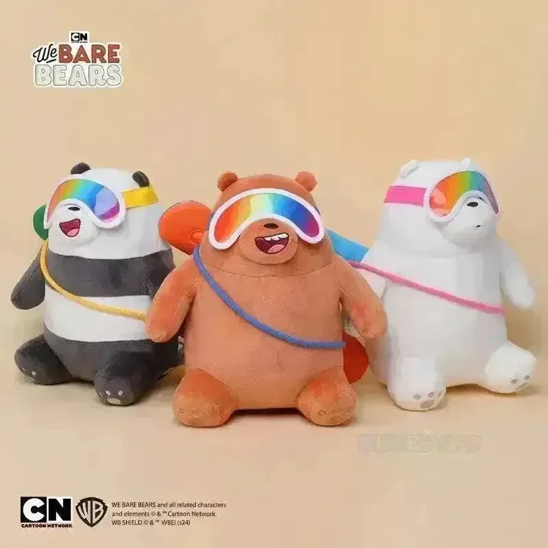 We Bare Bears Winter Ski Plushies (25 cm) - Bear Hugs