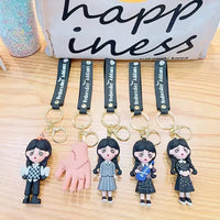 Wednesday Addams Spooky Keychain - Bear Hugs