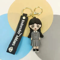 Wednesday Addams Spooky Keychain - Bear Hugs