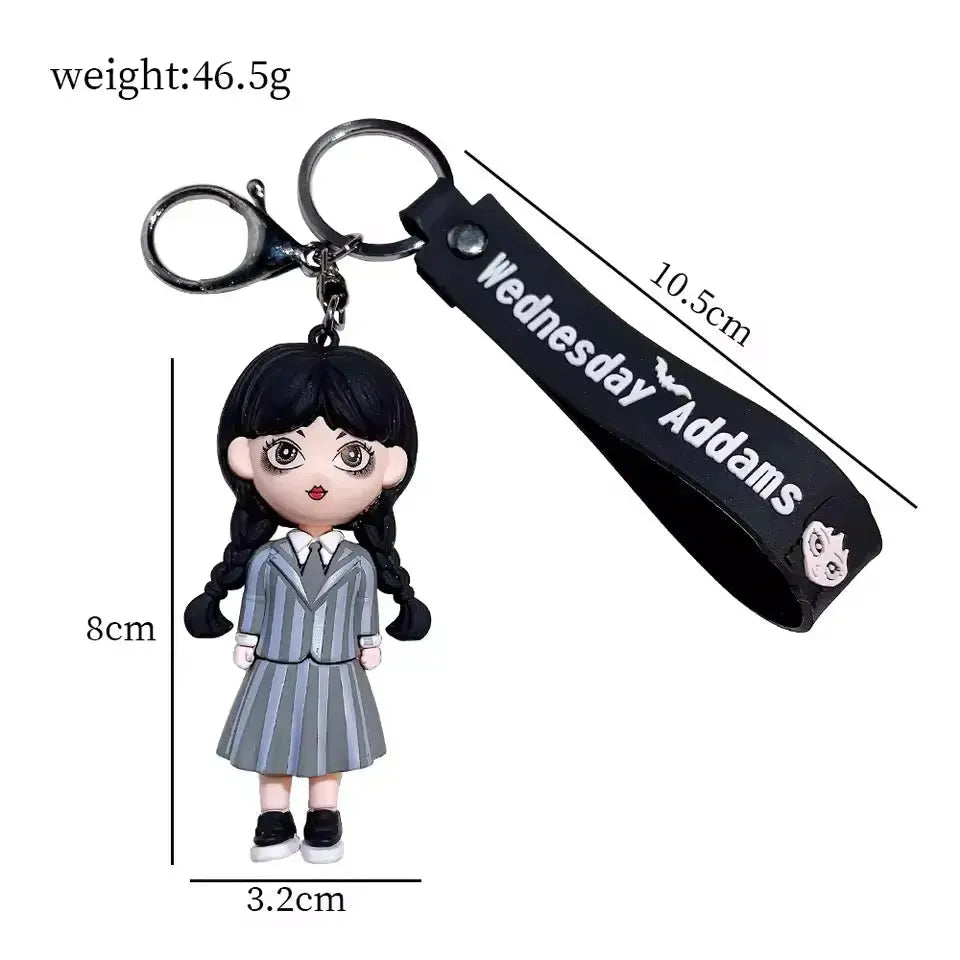 Wednesday Addams Spooky Keychain - Bear Hugs