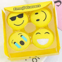 Whimsical Smiley Emoji Eraser (Pack of 4) - Bear Hugs