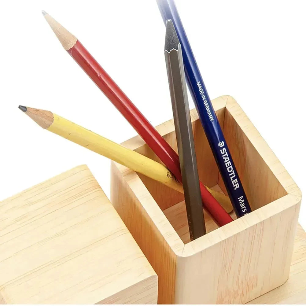 Woodland Wisdom Alarm Clock Pen Holder - Bear Hugs