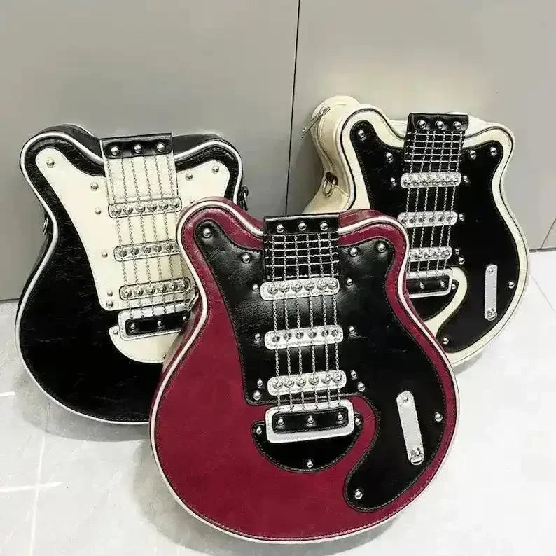 Y2K Guitar Shaped Bag - Bear Hugs