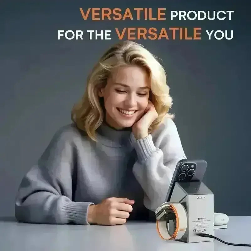 Zeehoo CubeTrick-X 3-in-1 Wireless Charging Station - Bear Hugs