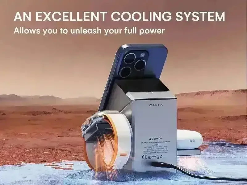 Zeehoo CubeTrick-X 3-in-1 Wireless Charging Station - Bear Hugs